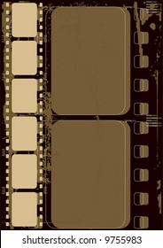 Editable vector background - grunge film frame with space for your text or image