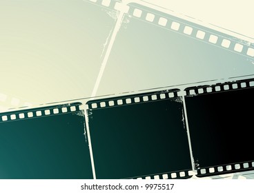 Editable vector background - grunge film frame with space for your text or image