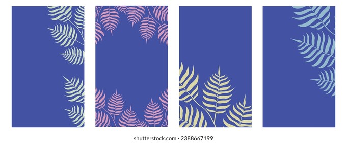 Editable vector background in pastel colors with space for text and delicate line drawings of flowers. Perfect for social media, cards, covers, invitations, posters, mobile apps, and web ads.