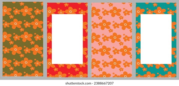 Fondo vector editable en colores pastel con espacio para el texto y delicados dibujos de líneas de flores. Perfecto para medios sociales, tarjetas, portadas, invitaciones, afiches, aplicaciones móviles y anuncios web.