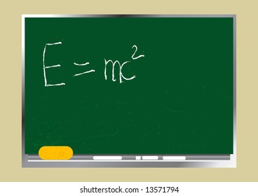 Editable vector background - School textured wooden blackboard.  Just change the text as you wish.