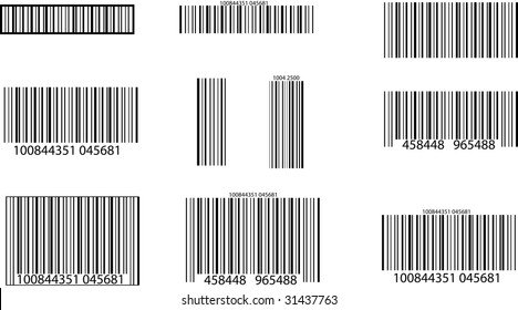 editable vector bar codes.