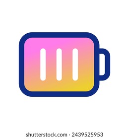 Editable vector battery icon. Black, line style, transparent white background. Part of a big icon set family. Perfect for web and app interfaces, presentations, infographics, etc