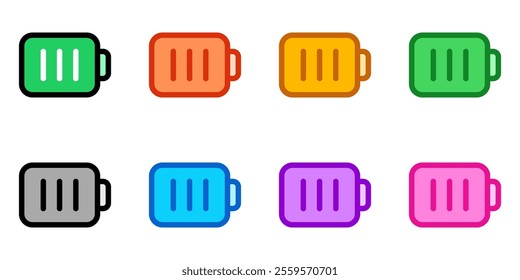 Editable vector battery icon. Black, line style, transparent white background. Part of a big icon set family. Perfect for web and app interfaces, presentations, infographics, etc