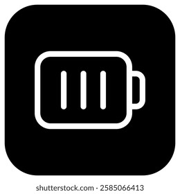 Editable vector battery icon. Black, line style, transparent white background. Part of a big icon set family. Perfect for web and app interfaces, presentations, infographics, etc