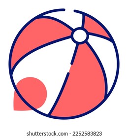 Editable vector of beach ball in modern style, easy to use