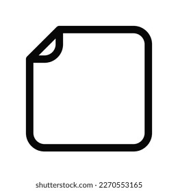 Editable vector blank empty file icon. Black, line style, transparent white background. Part of a big icon set family. Perfect for web and app interfaces, presentations, infographics, etc