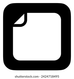 Editable vector blank empty file icon. Black, line style, transparent white background. Part of a big icon set family. Perfect for web and app interfaces, presentations, infographics, etc