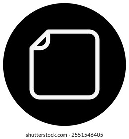 Editable vector blank empty file icon. Black, line style, transparent white background. Part of a big icon set family. Perfect for web and app interfaces, presentations, infographics, etc