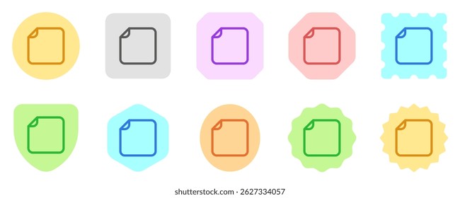 Editable vector blank empty file icon. Black, line style, transparent white background. Part of a big icon set family. Perfect for web and app interfaces, presentations, infographics, etc