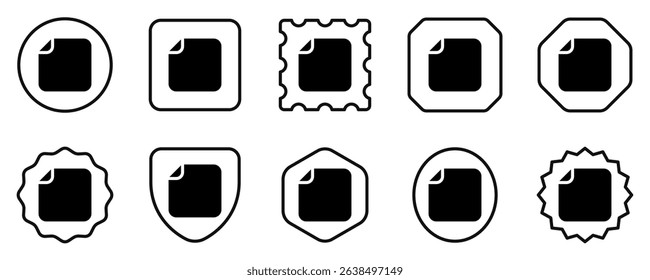 Editable vector blank empty file icon. Black, line style, transparent white background. Part of a big icon set family. Perfect for web and app interfaces, presentations, infographics, etc