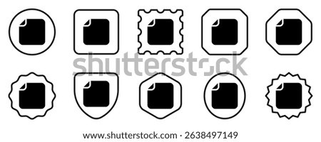 Editable vector blank empty file icon. Black, line style, transparent white background. Part of a big icon set family. Perfect for web and app interfaces, presentations, infographics, etc