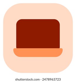 Editable vector blank laptop computer screen icon. Black, line style, transparent white background. Part of a big icon set family. Perfect for web and app interfaces, presentations, infographics, etc