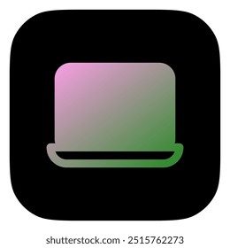 Editable vector blank laptop computer screen icon. Black, line style, transparent white background. Part of a big icon set family. Perfect for web and app interfaces, presentations, infographics, etc
