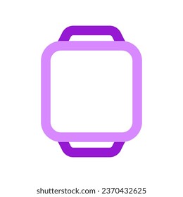 Editable vector blank square smartwatch screen icon. Black, line style, white background. Part of a big icon set family. Perfect for web and app interfaces, presentations, infographics, etc