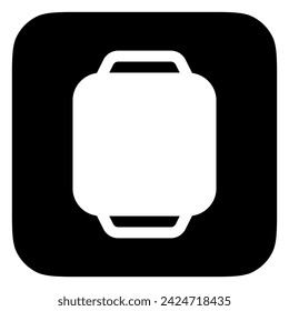 Editable vector blank square smartwatch screen icon. Black, line style, white background. Part of a big icon set family. Perfect for web and app interfaces, presentations, infographics, etc