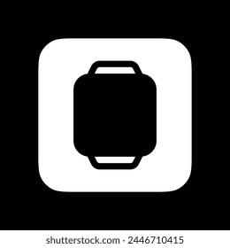 Editable vector blank square smartwatch screen icon. Black, line style, white background. Part of a big icon set family. Perfect for web and app interfaces, presentations, infographics, etc