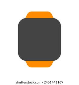 Editable vector blank square smartwatch screen icon. Black, line style, white background. Part of a big icon set family. Perfect for web and app interfaces, presentations, infographics, etc