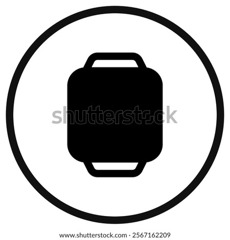 Editable vector blank square smartwatch screen icon. Black, line style, white background. Part of a big icon set family. Perfect for web and app interfaces, presentations, infographics, etc