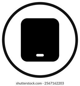 Editable vector blank tablet screen icon. Black, line style, transparent white background. Part of a big icon set family. Perfect for web and app interfaces, presentations, infographics, etc