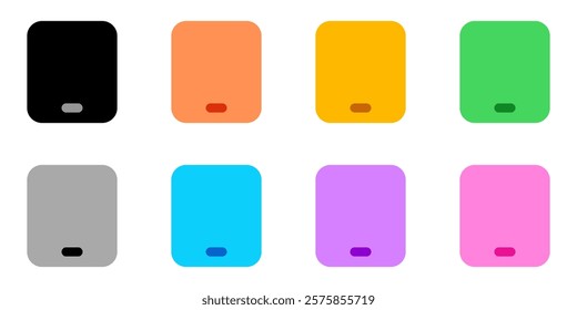 Editable vector blank tablet screen icon. Black, line style, transparent white background. Part of a big icon set family. Perfect for web and app interfaces, presentations, infographics, etc
