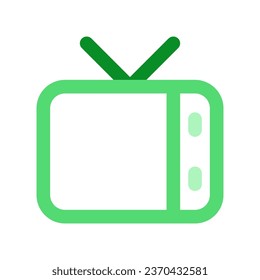 Editable vector blank tv show vintage screen icon. Black, line style, transparent white background. Part of a big icon set family. Perfect for web and app interfaces, presentations, infographics, etc
