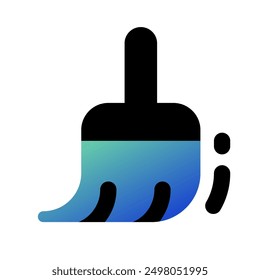 Editable vector broomstick sweeping cleaning icon. Black, line style, transparent white background. Part of a big icon set family. Perfect for web and app interfaces, presentations, infographics, etc