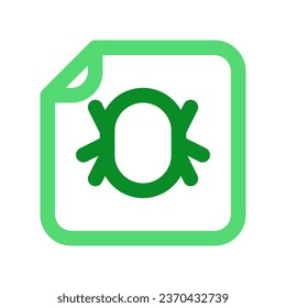 Editable vector bug corrupted file icon. Black, line style, transparent white background. Part of a big icon set family. Perfect for web and app interfaces, presentations, infographics, etc