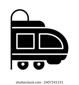 An editable vector of bullet train in modern style, premium icon design