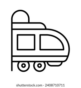 An editable vector of bullet train in modern style, premium icon design