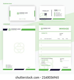 Editable Vector Business cards, lettterhead and invoice and Modern Creative and Clean template. simple minimal Business Card, letterhead and invoice layout design.