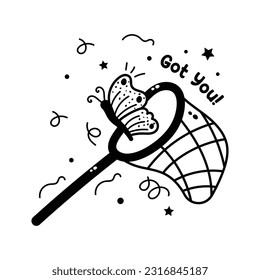 An editable vector of butterfly net in modern style, ready to use icon