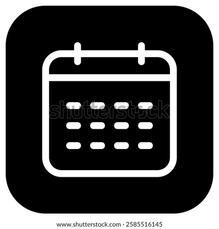 Editable vector calendar, date icon. Black, line style, transparent white background. Part of a big icon set family. Perfect for web and app interfaces, presentations, infographics, etc