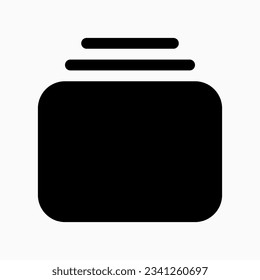 Editable vector cascade, stack view icon. Black, line style, transparent white background. Part of a big icon set family. Perfect for web and app interfaces, presentations, infographics, etc