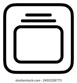 Editable vector cascade, stack view icon. Black, line style, transparent white background. Part of a big icon set family. Perfect for web and app interfaces, presentations, infographics, etc