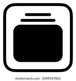 Editable vector cascade, stack view icon. Black, line style, transparent white background. Part of a big icon set family. Perfect for web and app interfaces, presentations, infographics, etc