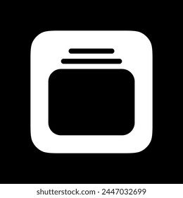 Editable vector cascade, stack view icon. Black, line style, transparent white background. Part of a big icon set family. Perfect for web and app interfaces, presentations, infographics, etc