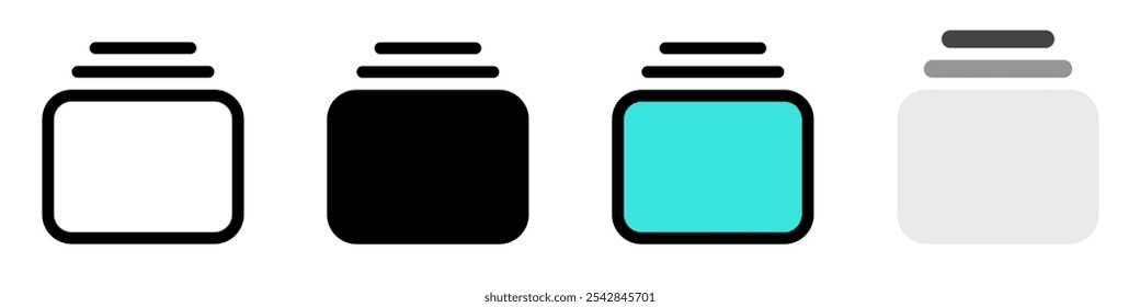Editable vector cascade, stack view icon. Black, line style, transparent white background. Part of a big icon set family. Perfect for web and app interfaces, presentations, infographics, etc