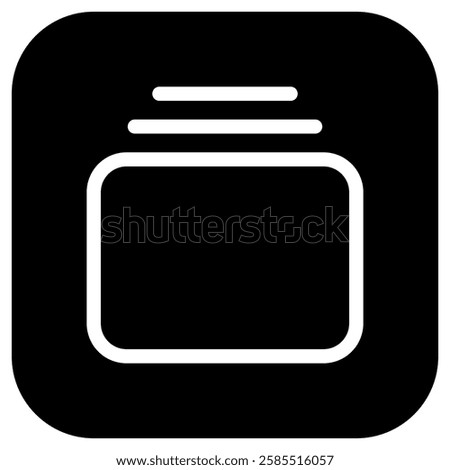 Editable vector cascade, stack view icon. Black, line style, transparent white background. Part of a big icon set family. Perfect for web and app interfaces, presentations, infographics, etc