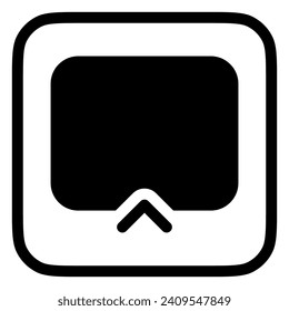 Editable vector cast screen icon. Black, line style, transparent white background. Part of a big icon set family. Perfect for web and app interfaces, presentations, infographics, etc