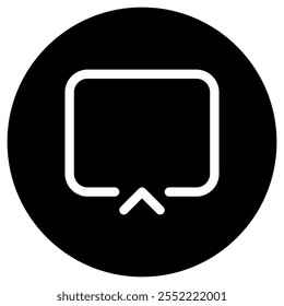 Editable vector cast screen icon. Black, line style, transparent white background. Part of a big icon set family. Perfect for web and app interfaces, presentations, infographics, etc