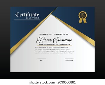 Editable  vector certificate with name and badge.