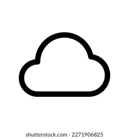 Editable vector cloud icon. Black, line style, transparent white background. Part of a big icon set family. Perfect for web and app interfaces, presentations, infographics, etc