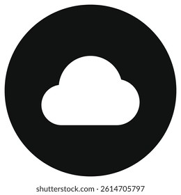 Editable vector cloud icon. Black, line style, transparent white background. Part of a big icon set family. Perfect for web and app interfaces, presentations, infographics, etc