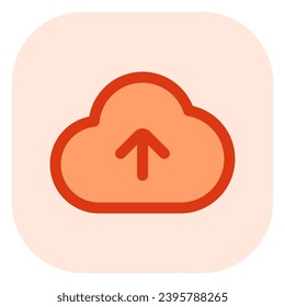 Editable vector cloud upload icon. Black, line style, transparent white background. Part of a big icon set family. Perfect for web and app interfaces, presentations, infographics, etc