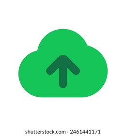 Editable vector cloud upload icon. Black, line style, transparent white background. Part of a big icon set family. Perfect for web and app interfaces, presentations, infographics, etc