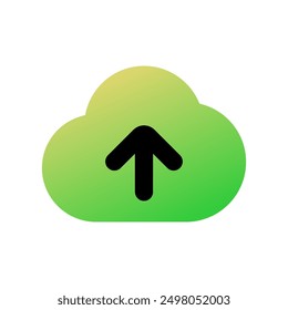 Editable vector cloud upload icon. Black, line style, transparent white background. Part of a big icon set family. Perfect for web and app interfaces, presentations, infographics, etc