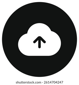 Editable vector cloud upload icon. Black, line style, transparent white background. Part of a big icon set family. Perfect for web and app interfaces, presentations, infographics, etc