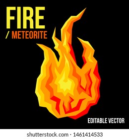 Editable vector color fire flame