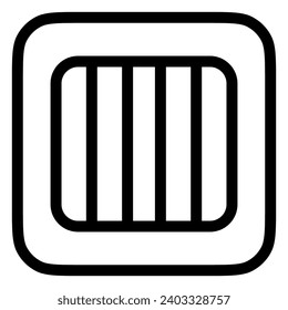 Editable vector column view icon. Black, line style, transparent white background. Part of a big icon set family. Perfect for web and app interfaces, presentations, infographics, etc
